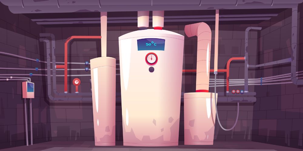 hot water system-vector